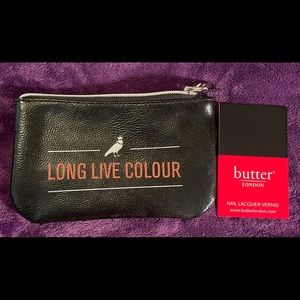 New, never used Butter of London makeup bag with matching mirror